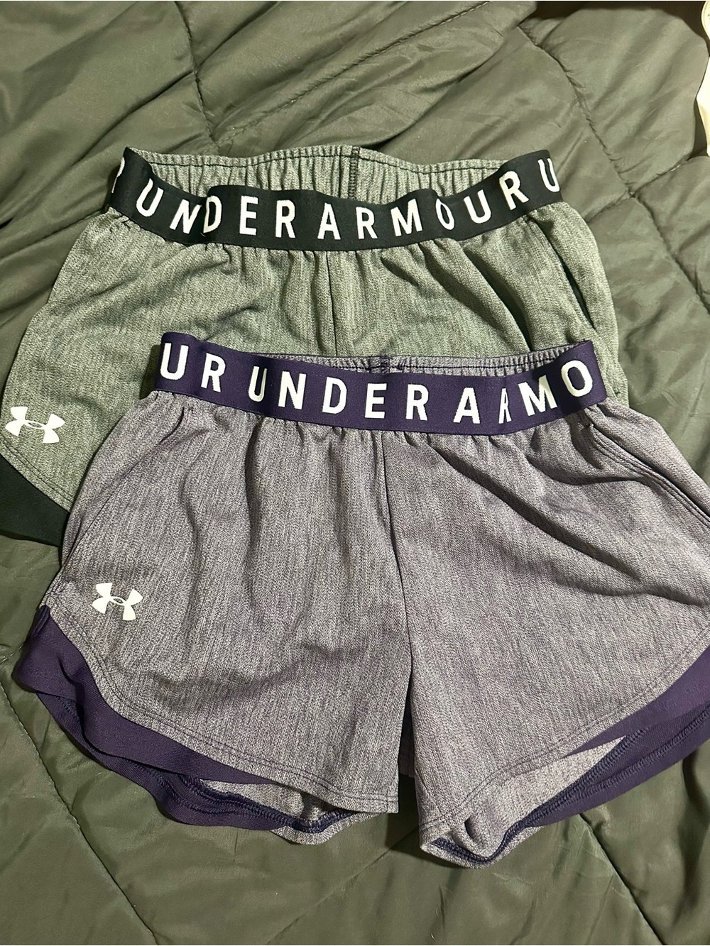 Under Armour Women's Athletic Shorts - Gray/Black and Purple